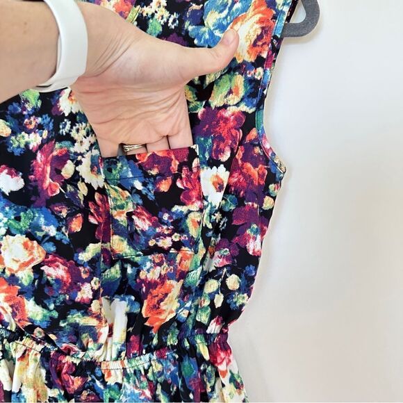 Soprano Colorful Floral Sleeveless Mini Fit And Flare Dress XS - Picture 10 of 14